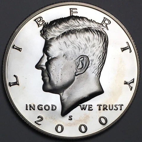 2000-S 90% Silver Proof Kennedy Half Dollar - (UNC) Toning KM#A202c - 3896 Cover