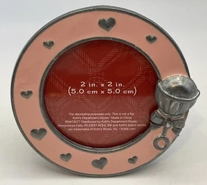 Kohl’s 2”x 2” Bilderrahmen Rund Baby Rosa & Silber - Bild 1 von 6
