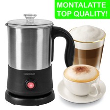 Montalatte Elettrico Cappuccinatore Schiumalatte Riscaldatore Monta Schiuma Nero
