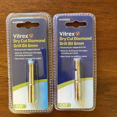 Vitrex Dry Cut Diamond Drill Bit 8mm - WAXD008 , 2 qty for £14 - Image 1 of 2
