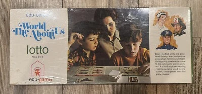 VINTAGE! NEW & SEALED! 1970 Edu-Game The World About Us Lotto LEARNING EDU Cards - Image 1 of 4