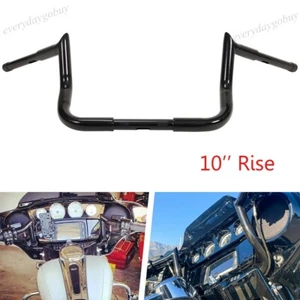 Manillar de gancho de carne de 10"" barra de 1 1/4"" para Touring Electra Glide Street Glide FLHT - Imagen 1 de 12