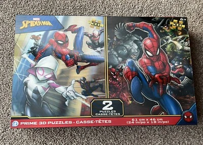 Marvel Spider Man Prime 3D 2 Puzzles, Totalmente Nuevo Foto 1 de 3