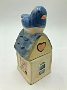Pair Salt Pepper Shaker Kitchen Decor Bird Birdhouse Avian Gift H5-1/2" F - Picture 1 of 12