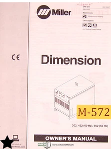 Miller 302, 452 562 Arc Welding, Install Operation Wiring Manual 2004 - Picture 1 of 2