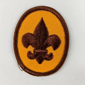 BSA Boy Scouts Embroidered Patch Yellow and Brown 2.5"x2" - Picture 1 of 2