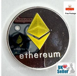 Ethereum ETH Gold & Silver Plated Novelty Coin – Crypto Collectable – UK Seller - Picture 1 of 6