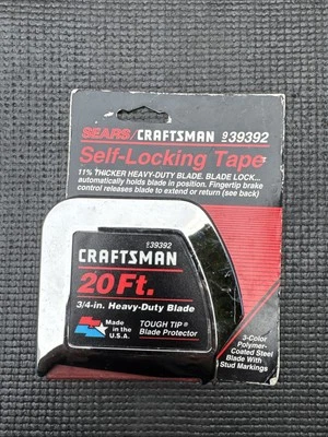 New Sears Craftsman USA Nos 20 Foot Self Locking Tape Measure 39392 - Image 1 of 4