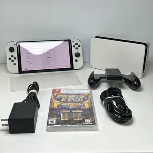 Nintendo Switch OLED Bundle Includes Cords - Dock - Sealed Family Feud - Tested - Picture 1 of 23