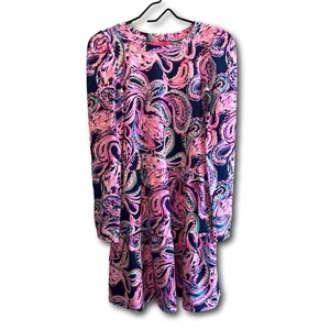 Lilly Pulitzer UPF 50+ Arlette Dress Flock To The Top XXS Long Sleeve Above Knee - Picture 1 of 14