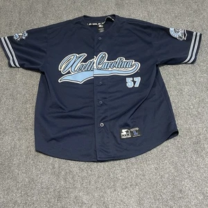 North Carolina Tarheels Team Starter Baseball Jersey Men's Large  Dark/Baby Blue - Picture 1 of 10