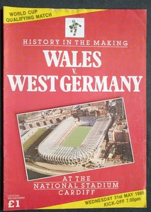 Orig. PRG WM Qualifikation 31.05.1989 WALES - DEUTSCHLAND !! SELTEN - Bild 1 von 1