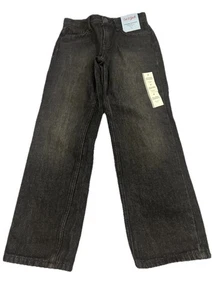 Cat & Jack Relaxed Straight Black Jeans For Kid Size 8 Slim New w Tags - Picture 1 of 4