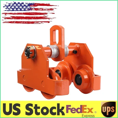 Manual Trolley 4400LBS/2 Ton Load Capacity Beam Trolley with Dual Wheels,NEW - Image 1 of 4