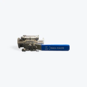 NEW - 1.5" Three Piece Tri-Clamp Ball Valve Sanitary Stainless Steel - Picture 1 of 1