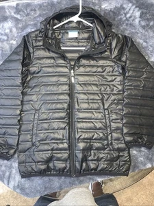 Chaqueta acolchada con capucha Columbia Kid's Duck Down negra juvenil grande 14/16 usada - Imagen 1 de 12