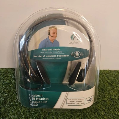 Logitech H330 Diadema USB Auriculares Cancelación de Ruido Micrófono Negro NUEVO  Foto 1 de 2