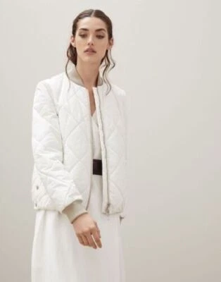 JAQUETA BOMBER ACOLCHOADA REVERSÍVEL BRUNELLO CUCINELLI EM GIZ TAMANHO 40 US$ 3995 - Imagem 1 de 4