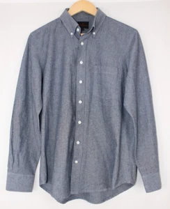 Simon Carter Hemd Grau 100% Baumwolle Knopfleiste Größe L - Bild 1 von 9