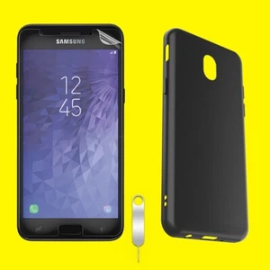 Custodia nera protezione schermo antibolle per telefono Samsung Galaxy J7 2018 SM-J737V - Foto 1 di 1
