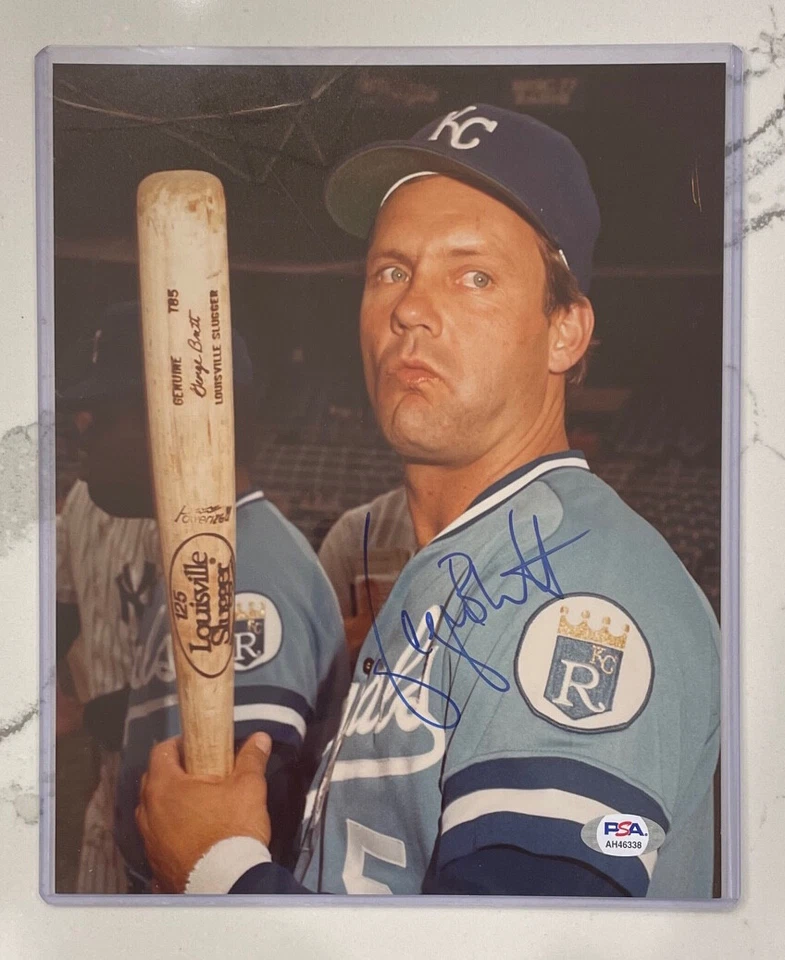 george brett 8x10 auto psa coa kansas city royals - Image 1 of 3