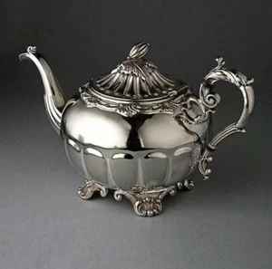 Viktorianische Sheffield Teekanne - Bild 1 von 6