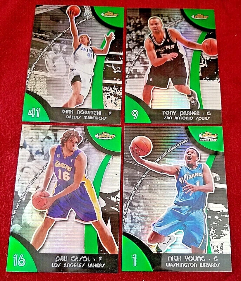 2007-08 TOPPS FINEST REFRACTOR BLUE O'NEAL SGC 9.5 GREEN GASOL Nowitzki Parker - Image 1 of 1