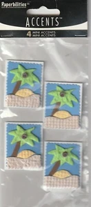 Vintage Paperbilities Mini Tropical Holiday 3-D Aufkleber 00273 SCHNELLER KOSTENLOSER VERSAND - Bild 1 von 1