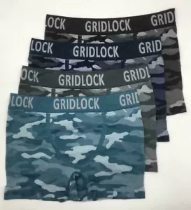 MENS GRIDLOCK BOXER SHORTS 12 PK JERSEY HIPSTER CAMO UNDERWEAR SIZE S,M,L,XL,2XL - Picture 1 of 2