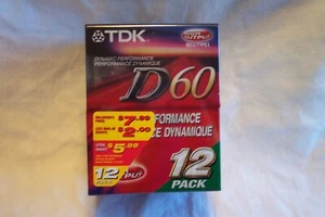 TDK Set 12 Cassette Audio Tapes 60 Minutes New Sealed See Pics - Picture 1 of 2