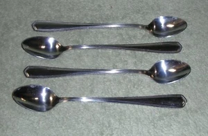 4 ~ Reed & Barton ~ TABOR (TARBOR) ~ ICED TEA SPOONS ~ Stainless - Picture 1 of 4