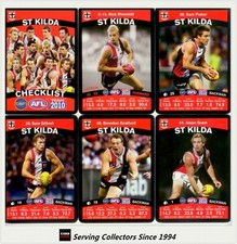 2010 AFL Teamcoach Trading Card Base Card Team set ST.KILDA(13)