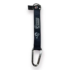 Los Angeles Rams Blue Nylon NFL Carabiner 9" Lanyard Fob Key Ring BNWT - Picture 1 of 3