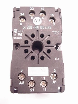 Allen Bradley 700-HN100 Relay Base  Socket 8 Pin Series B New Ships on Same Day - Image 1 of 4