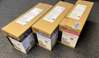3 OEM IBM Infoprint Color 1354 and 1464 Toner Cartridge 75P4051 75P4056 75P4057 - Image 1 of 4