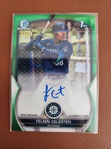 FELNIN CELESTEN 2023 1st Auto Bowman Chrome  True Green /99 CPA-FC Baseball