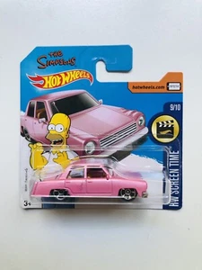 2016 Hot Wheels The Simpsons Family Car HW SCREEN TIME Short Card Door ERROR - Picture 1 of 7
