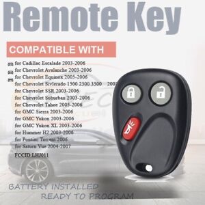 Remote Key Fob For Chevrolet Equinox Tahoe 2003 2004 2005 2006 For GMC Hummer H2