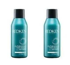 NEW 2X Redken Curvaceous Cream Shampoo 1.7 oz each Travel Size Sulfate Free