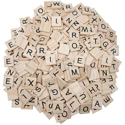 	400 Pcs Wood Scrabble Tiles DIY Wooden Letters For Spelling Tile Game Bulk NEW	 - Image 1 of 4