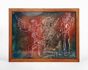 Seguso Vincenzo Eulisse 1980s Signed Unique Murano Engraved Glass Wall Sculpture - Picture 1 of 8