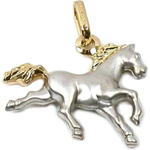 Horse Pendant Charm 14K White Gold Necklace Chain Part - Picture 1 of 2