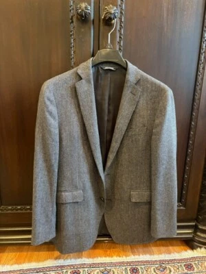Saks Fifth Avenue Cachemira Hombres Abrigo Deportivo Chaqueta Blazer Gris 2 Botones 40/42 Foto 1 de 4