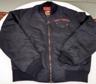 Harley Davidson Jacket Motorcycle Owners Group Bomber Made In USA Size Medium  - Image 1 of 4
