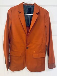 GStar RAW Unisex Orange Blazer Jacket Size 34 Small NWT Unisex