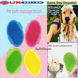 DOG GROOMING MITT PET GLOVE BRUSH | CAT FUR HAIR REMOVER DESHEDDING HAND MASSAGE - Picture 1 of 23