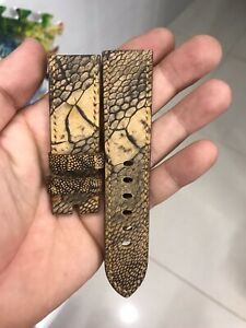 Deal for customers brown ostrich strap size 24/22mm length130/80mm thickness 4mm