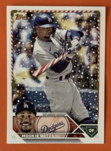 Bate bastón de caramelo Topps Holiday #H57 Mookie Betts 2023 SP - Imagen 1 de 2