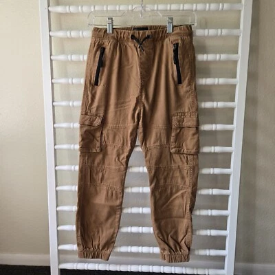 Jeans Steve's marrom cargo joggers infantil tamanho 14 98% algodão - Imagem 1 de 4