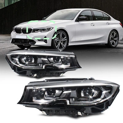 Pair LED Headlight For 2019-2021 BMW 3 Series G20 G21 340i 330i Right+Left W/AFS Foto 1 de 4